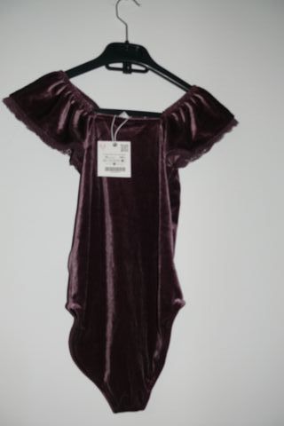Body Zara Veludo Roxo