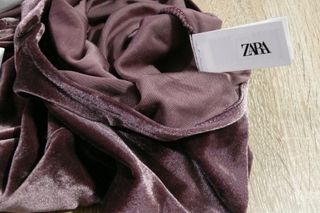 Body Zara Veludo Roxo