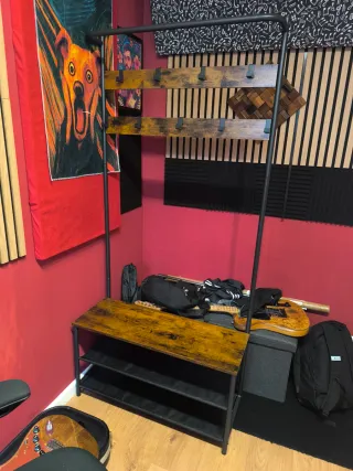 Perchero Banco Zapatero Entrada Marrón Negro