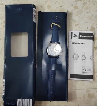 Reloj Krontaler Hombre Azul y Plateado