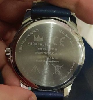 Reloj Krontaler Hombre Azul y Plateado