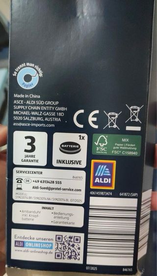 Reloj Krontaler Hombre Azul y Plateado