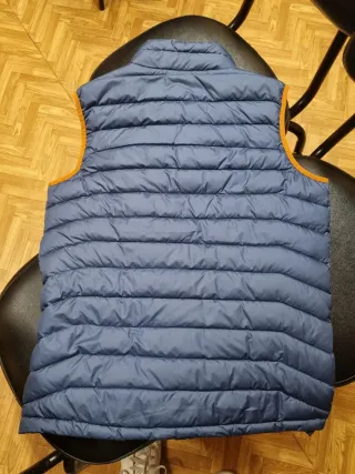 Chaleco Columbia azul y naranja