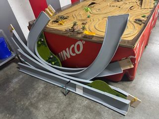 Circuito de canicas de madera