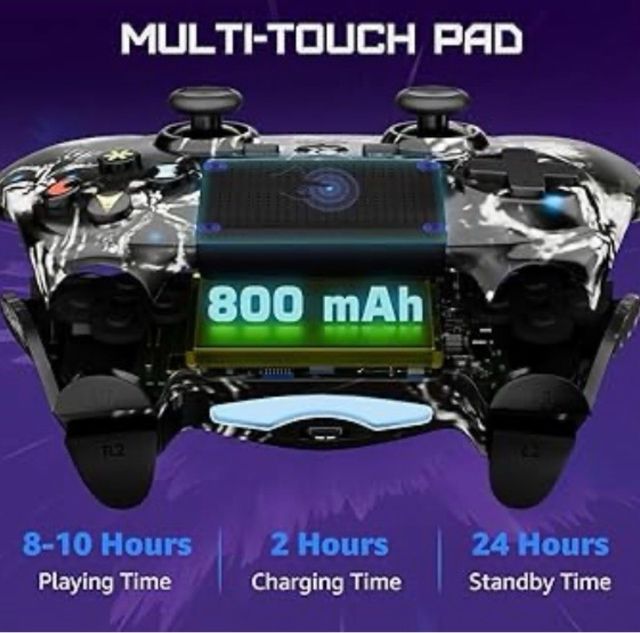 Mando PS4 S-PS415 Calaveras Azules