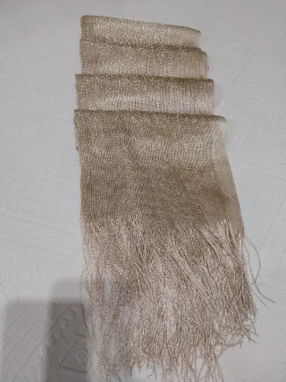 Foulard lamé seda dorado mujer