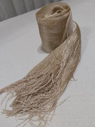 Foulard lamé seda dorado mujer