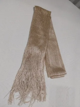 Foulard lamé seda dorado mujer