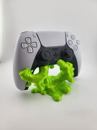 Soporte mando PS5 verde neón