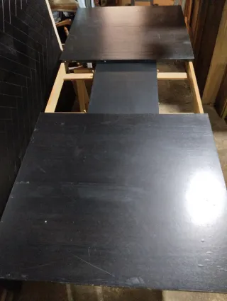 Tavolo estensibile nero/marrone Ikea