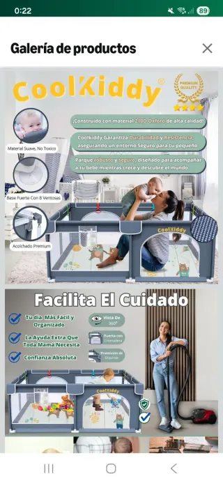 Parque Infantil Bebés con Accesorios