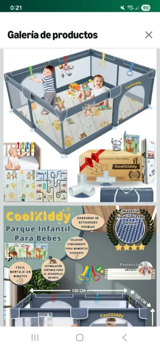 Parque Infantil Bebés con Accesorios