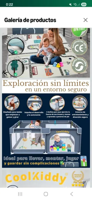 Parque Infantil Bebés con Accesorios