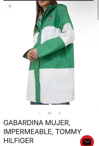 Gabardina Tommy Hilfiger Mujer Verde/Blanco