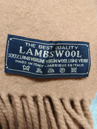 Bufanda Lambswool Beige 100% Lana