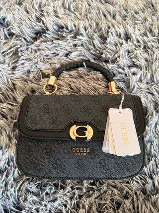 Bolso de mano Guess Negro y Dorado