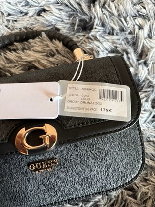 Bolso de mano Guess Negro y Dorado