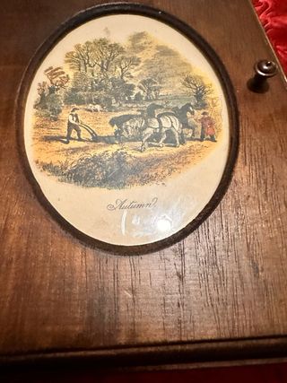 Curioso Mueble antiguo portallaves madera antigua