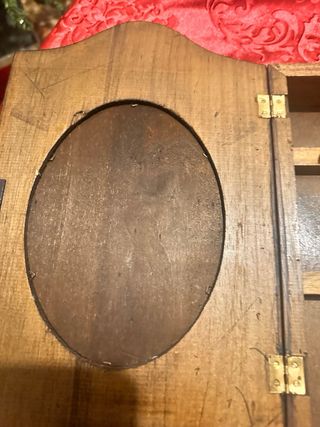 Curioso Mueble antiguo portallaves madera antigua