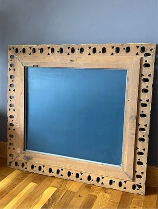 Espejo antiguo madera tallada dorado