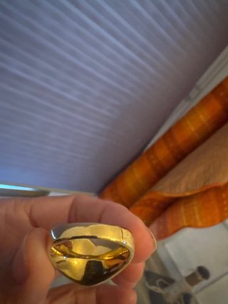 Anillo Oro Grueso Bañado con Piedra Rubí