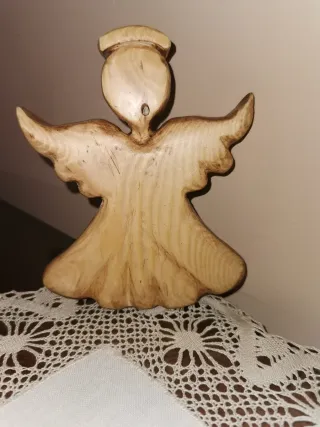 Ángel madera natural reciclada