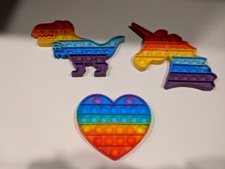 Pack 2 Juguetes Pop It Dinosaurio y Unicornio