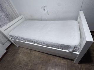 Cama nido blanca madera y metal