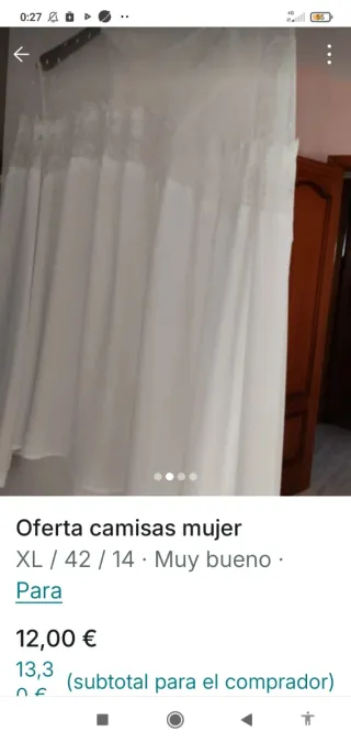 Camisa rosa con encaje