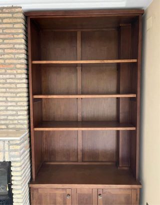 Mueble salón/oficina madera