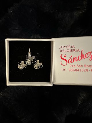 Colgante y pendientes infantil Mini Plata