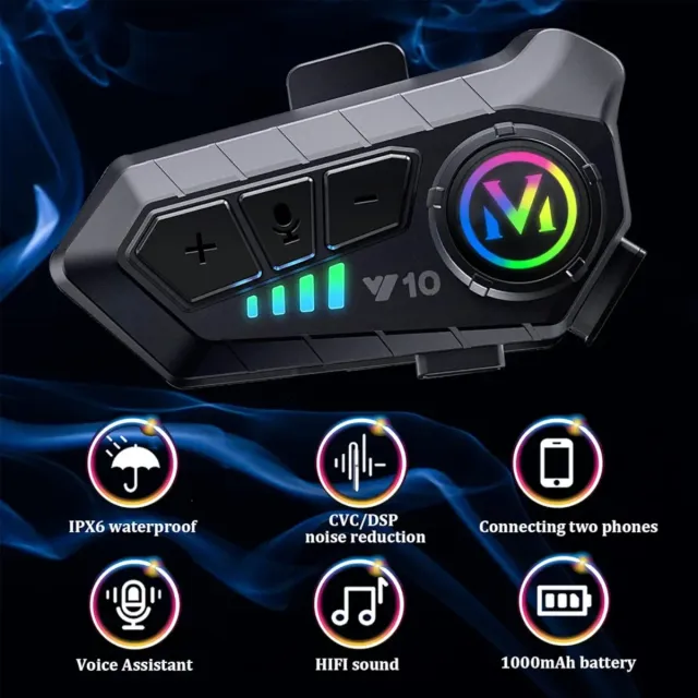 Auricolare Bluetooth per Casco Moto Y10