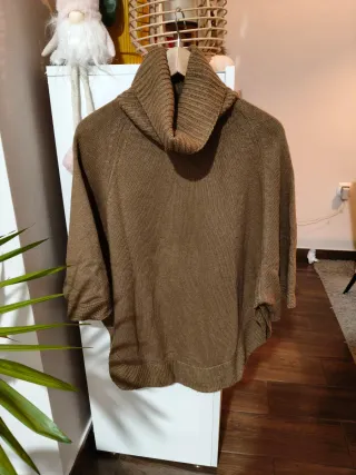 Poncho Massimo Dutti Talla S Marrón