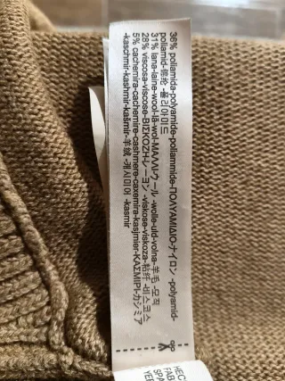 Poncho Massimo Dutti Talla S Marrón