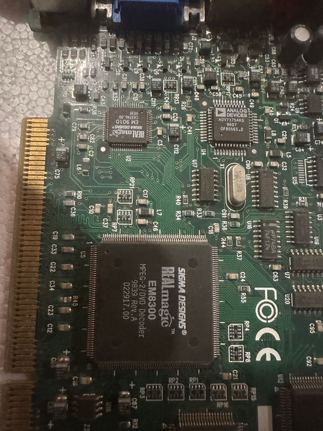 tarjeta PCI antigua real mágica TV decoder