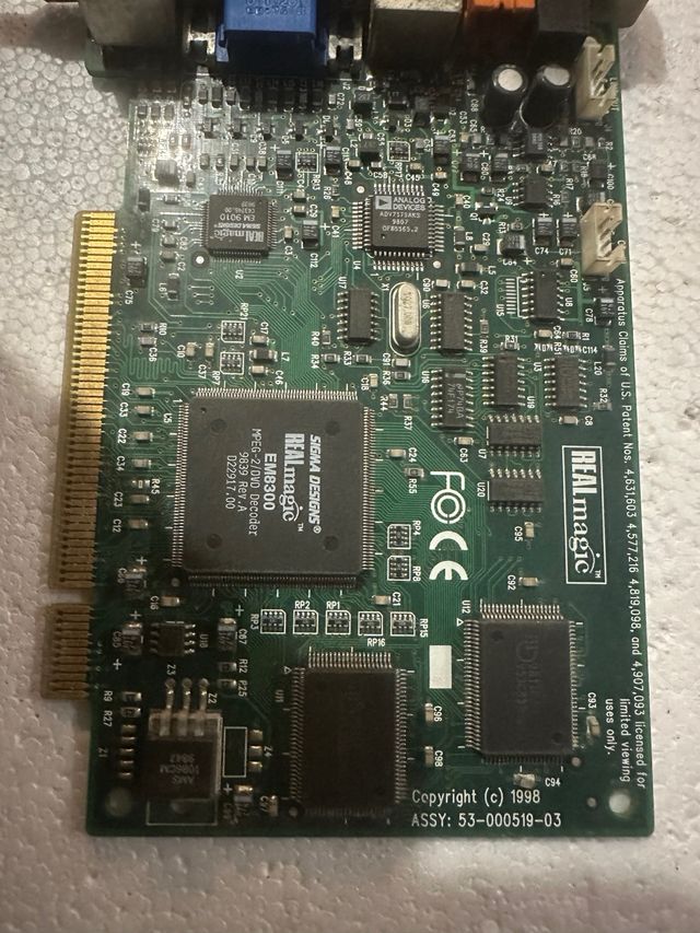 tarjeta PCI antigua real mágica TV decoder