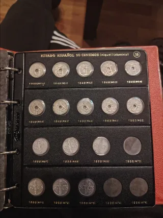 16 monedas 50 céntimos 1949, 1963, 1966