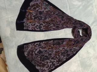 Chal de seda y terciopelo estampado