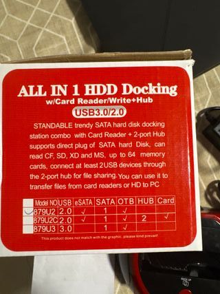 ESTACION USB 3.0 para DISCOS HDD SATA WINDOWS MAC