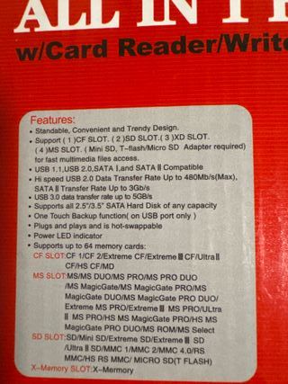 ESTACION USB 3.0 para DISCOS HDD SATA WINDOWS MAC