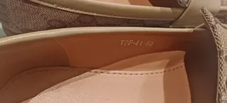 Mocasines plataforma beige/marrón T40