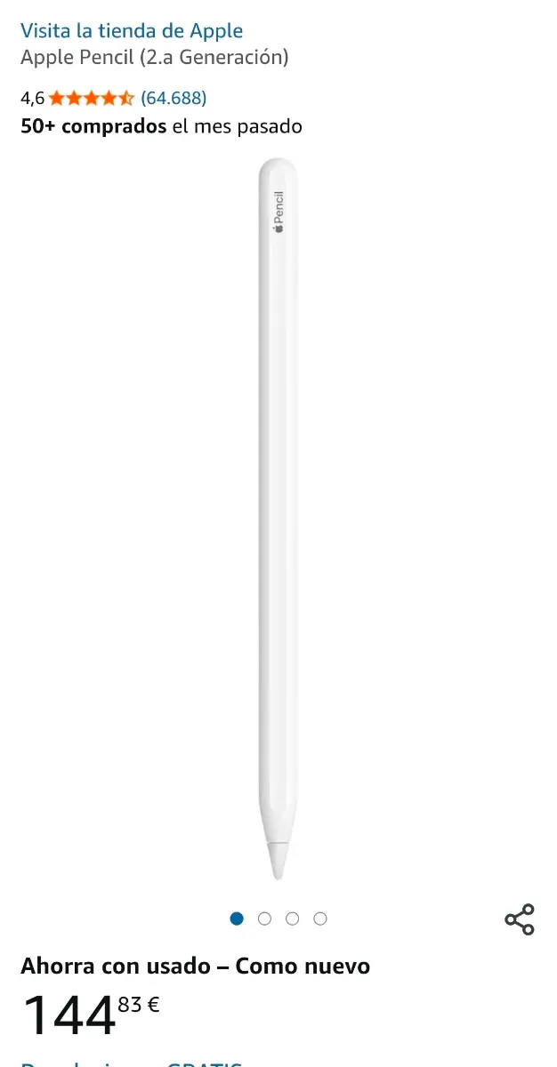 Apple Pencil 2.ª Gen A2051 MU8F2ZM/A