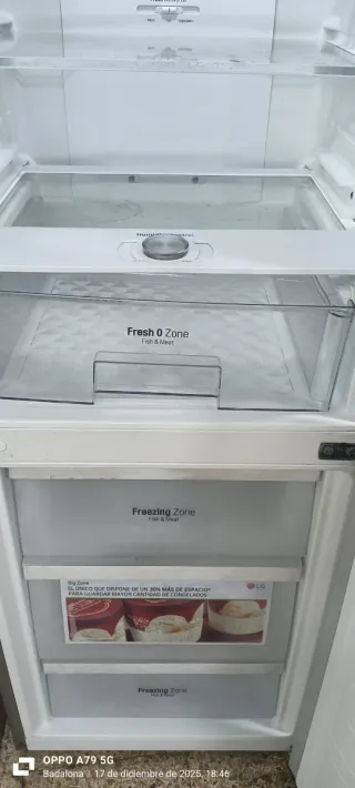 Nevera combi LG acero inoxidable NO FROST  A++