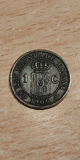 Moneda de 1 Céntimo del año 1906