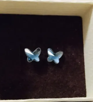 Pendientes Plata Mariposa Azul