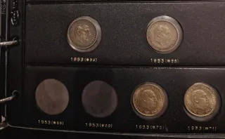4 Monedas 2'5 Pesetas 1953 (*19*54,*56,*70,*71)