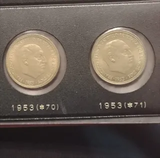 4 Monedas 2'5 Pesetas 1953 (*19*54,*56,*70,*71)