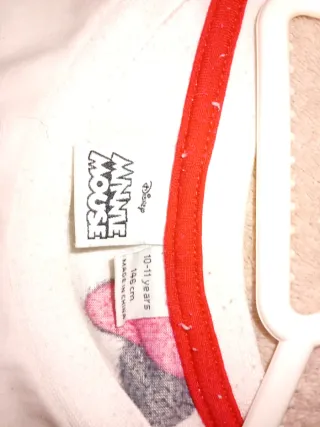 Pijama niña Minnie Mouse blanco y rojo