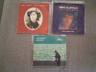 Mike Oldfield, lote de 9 singles vinilo 45 rpm 7"