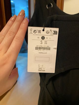 Vestido negro tirantes corsé